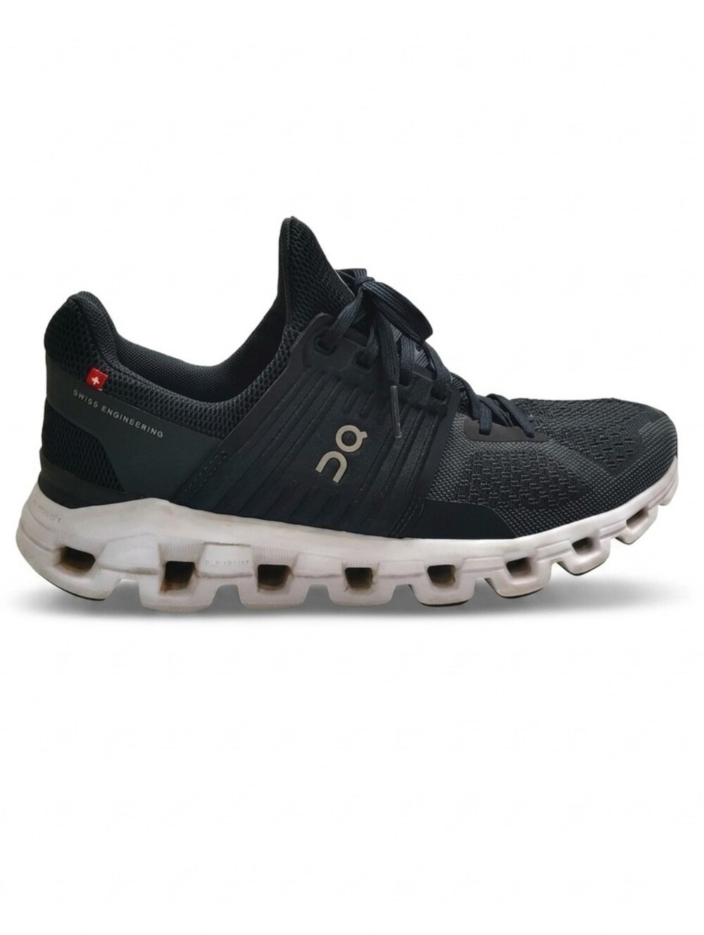 On Cloudswift 3 Lace-Up Mesh Black Running Shoes Size 9.5